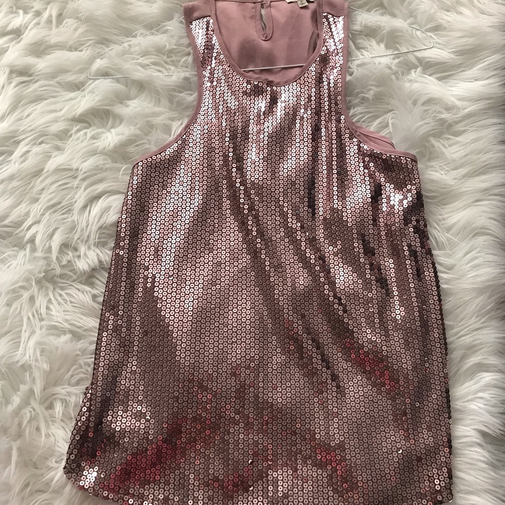 Lily Star sequin tank blush pink size medium